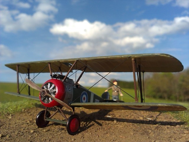 Blick auf den Propeller und den Motor