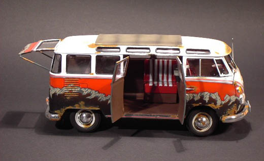 1:24 VW Volkswagen T1 Typ 2 1962 Customer Pflege Diecast LGB Maßstab Modell Bus 