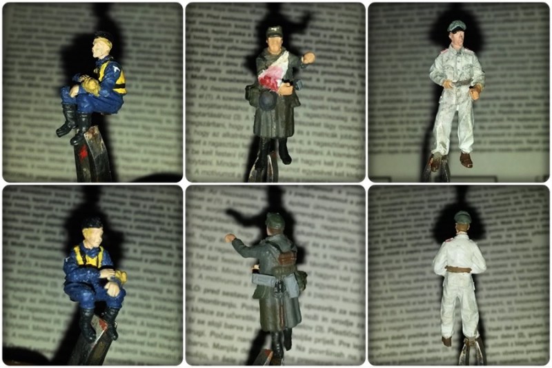 Die 1:72 deutschen Kriegsgefangenen, entstanden aus Umbauten von CMK, Revell und Mantis Miniatures Figuren.