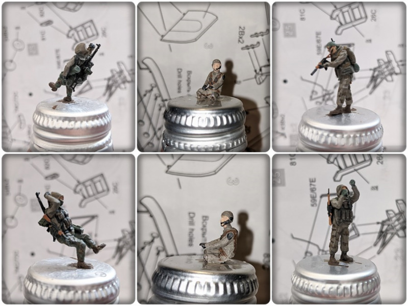 Die Figuren sind von hervorragender Qualität und wurden mit matten Revellfarben und dem Pinsel bemalt