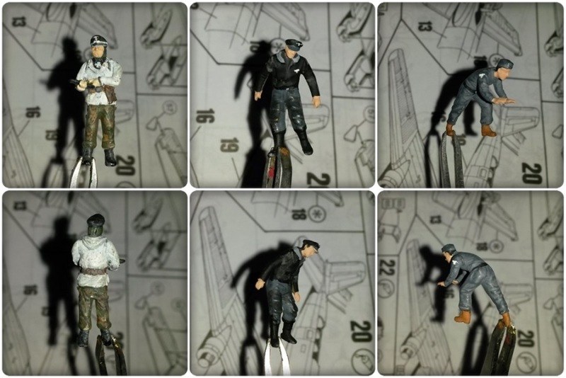 Die 1:72 Figuren stammen von mehreren Herstellern und bestehen sowohl aus Weißmetall, Resin als auch aus Hartplastik.