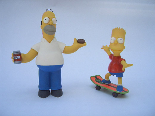 Bart und Homer Simpson