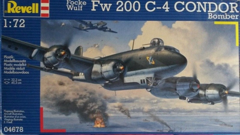 Das Bausatzcover des riesigen 1:72 Revell Kartons der Focke Wulf Fw-200 Condor.