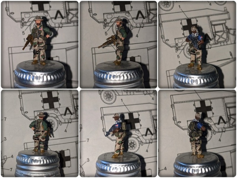 Die 1:72 Figuren SOCOM AT REST vom Kleinserienhersteller XAN Miniatures bestehen aus Weißmetall...