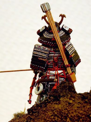 Samurai mit Yumi-Bogen