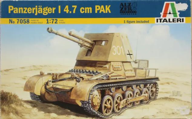 Blick auf den Bausatz von Italeri, der die oberen Teile sowie die Decals spendierte