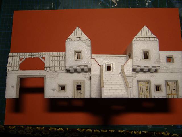 Vorderfront des Hauptgebäudes im Diorama