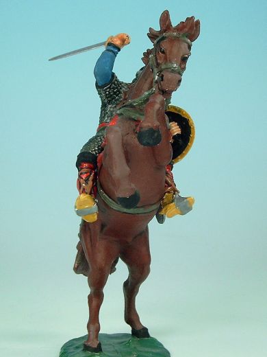 Mittelalterlicher Kämpfer zu Pferd