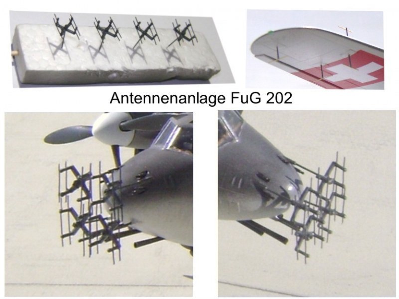 Für die Verlängerung der Antennenträger habe ich 0.7mm und 0.4mm Kanülen verwendet. Die 0.4mm Kanülen passen dann auch genau in eine 0,7mm Kanüle.