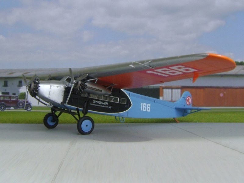 Modell Fokker F.VIIb-3m Swissair CH-166 