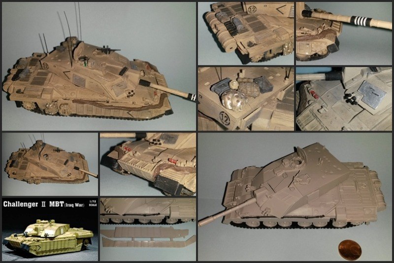 Verschiedene Bauphasen und Detailaufnahmen des Challenger 2