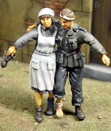 Wounded German with German Nurse