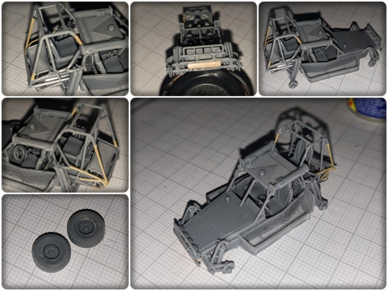 Der Bausatz stammt aus dem 3D-Drucker und weist feine Details auf - allerdings ging beim Entfernen der Druckäste einiges schief