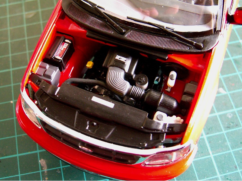 Der fertige Motorraum