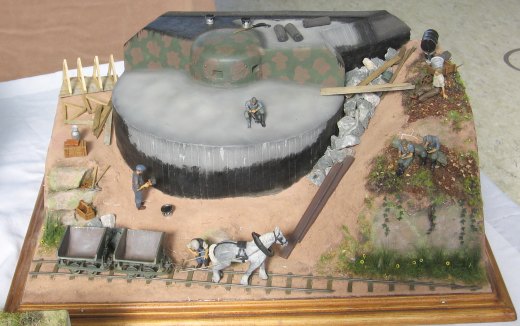 Vorsicht Baustelle. Bunkerdiorama in 1:35