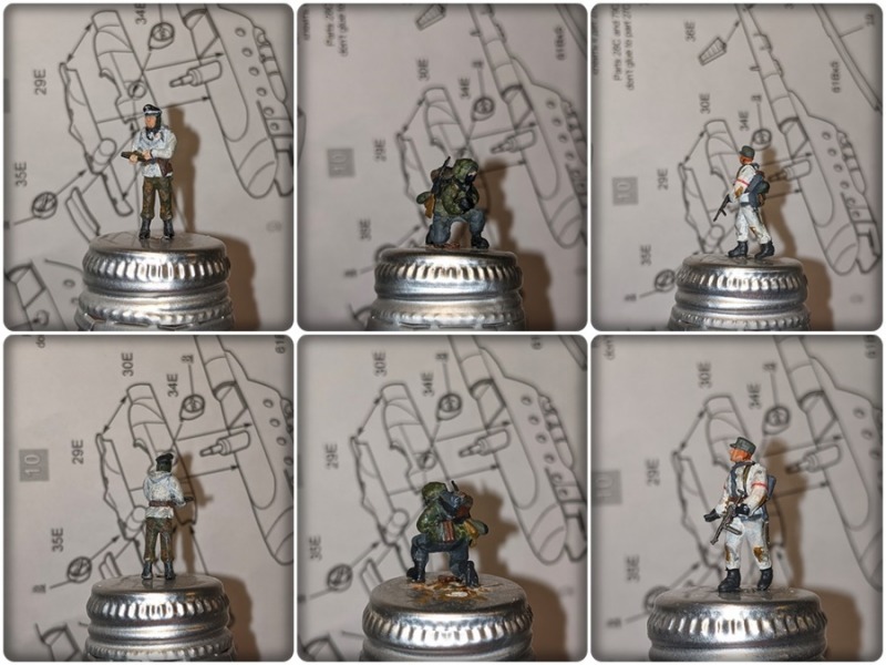 Blick auf die im Diorama eingesetzten 1:72 Figuren von Italeri, Juweela und dem Kleinserienhersteller Mantis Miniatures