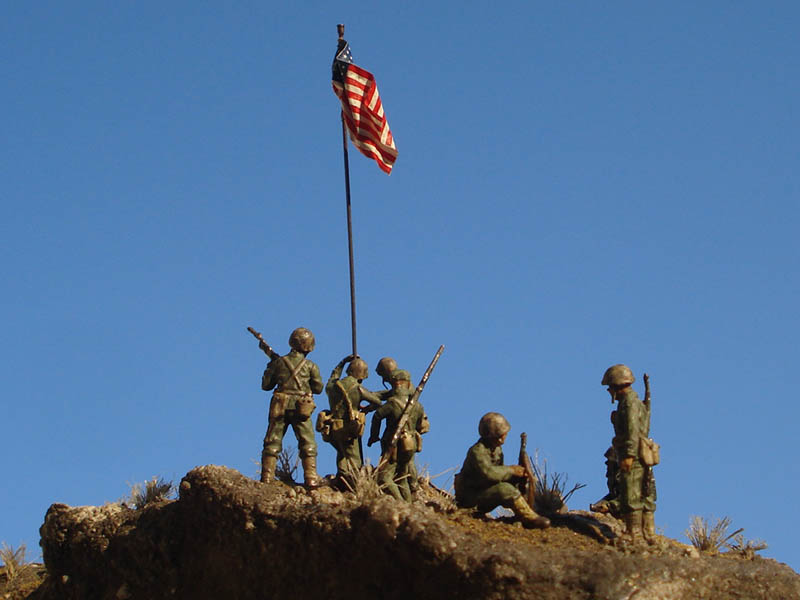 Iwo Jima – rising of the first flag