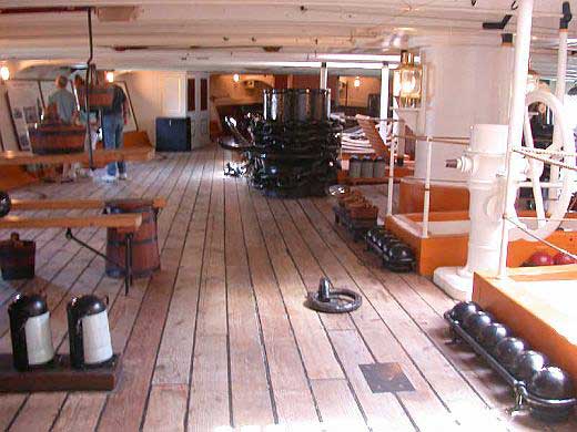 Das Batteriedeck der HMS Warrior