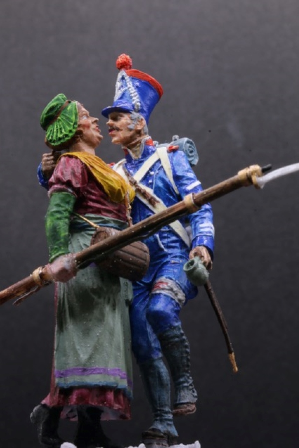 Marketenderin mit Soldat