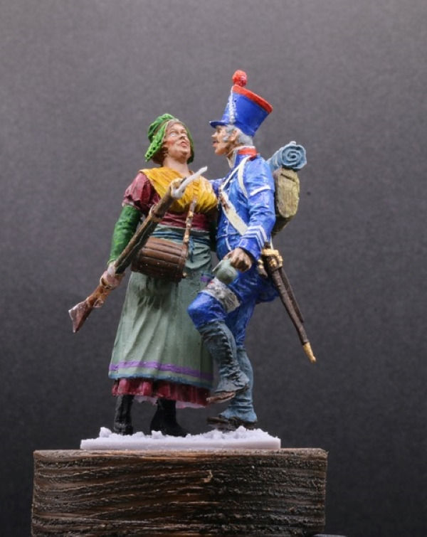 Marketenderin mit Soldat