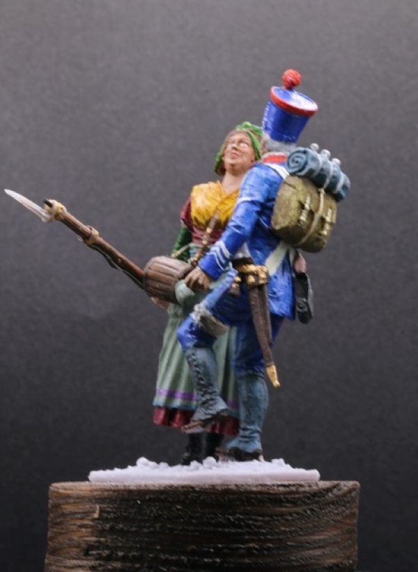 Marketenderin mit Soldat