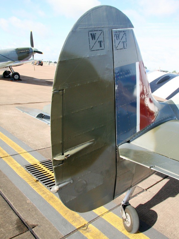 Bespannte Ruder einer Spitfire Mk.IX (Foto: Petr Buchar)