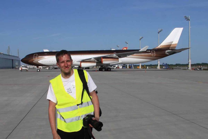 Meine Person, während einer Spotter Tour am Flughafen München.