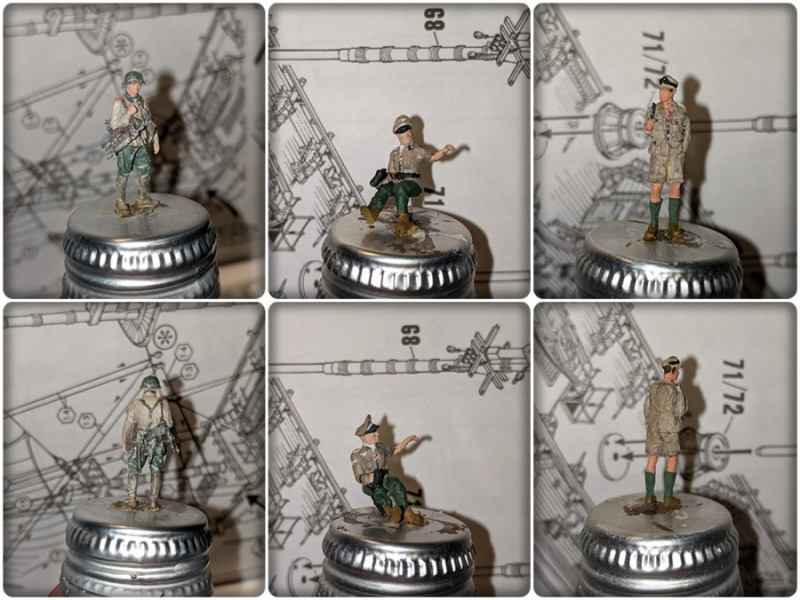 Die 1:72 Figuren stammen von PlasticSoldier, von Preiser, vom den Kleinserienhersteller D-Day Miniatures und Eisernes Kreuz