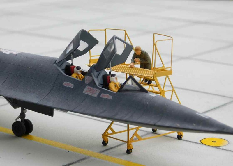 SR-71 Blackbird Besatzung kurz nach der Landung bereit zum Ausstieg