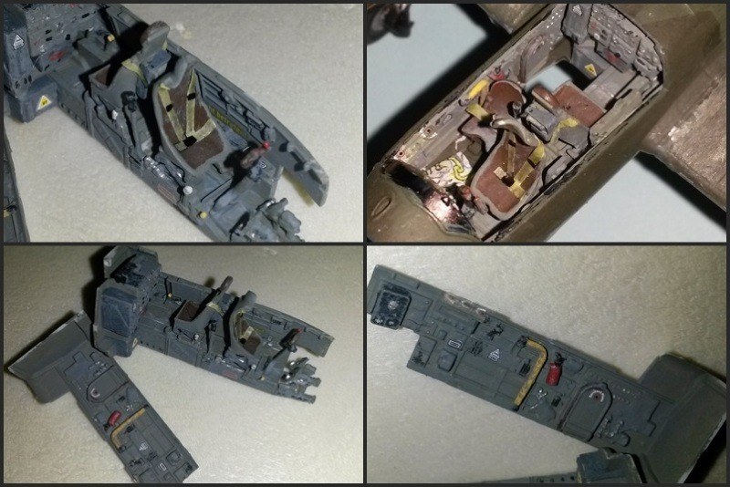 Blick in das extrem filigrane und wirklich gut detaillierte 1:72 Ju 88A-4 Cockpit.