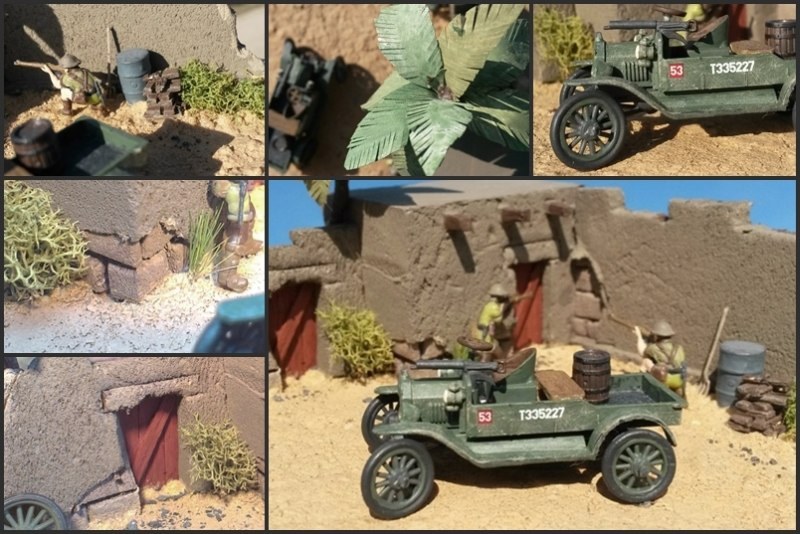 Diorama-Details: Beachte, die in das Styrodur geritzten Steine