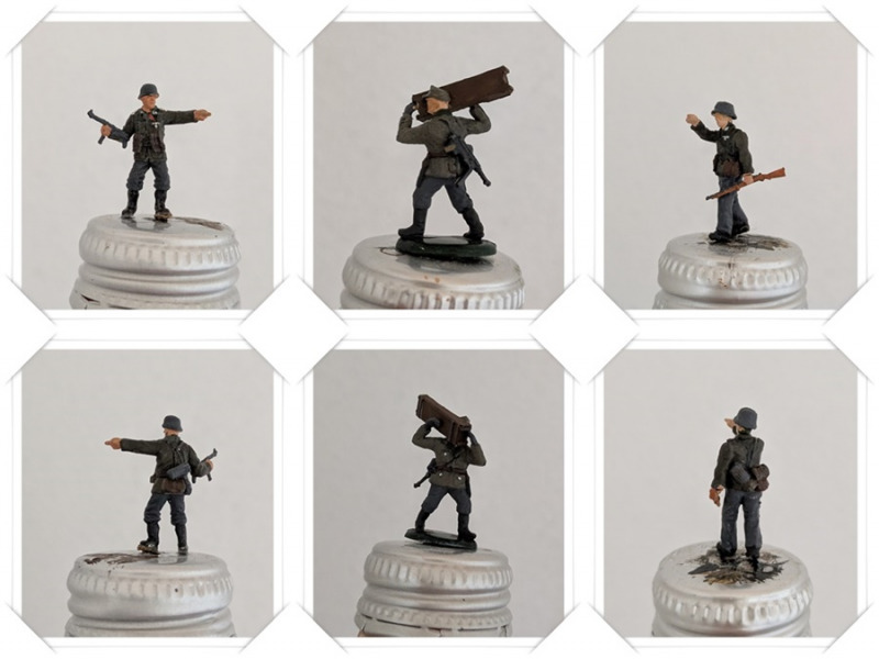 Alle Figuren wurden per Hand mit dem Pinsel und matten Revellfarben bemalt