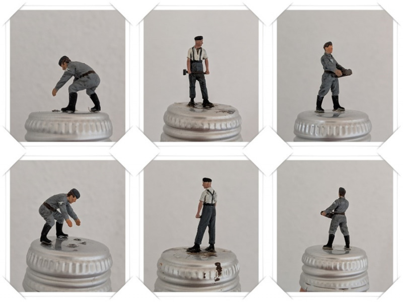 Besonderes Augenmerk lag bei den Figuren auf den kleinen Details wie Abzeichen, Orden oder auch Schatten