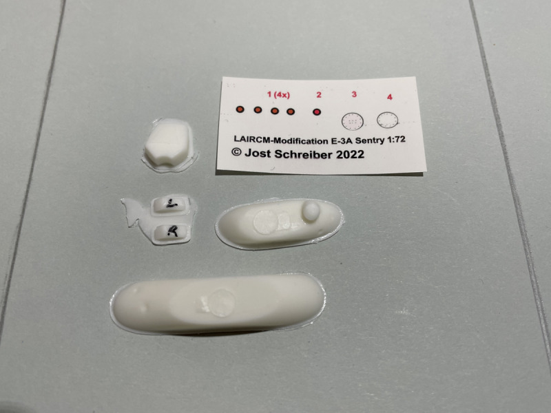NATO E-3A Sentry AWACS LAIRCM Upgrade 1:72 für Heller. Nur NATO NE-3A Sentry