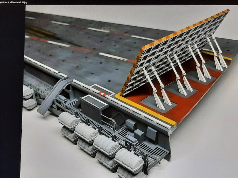 MPN No. FDD030 US Navy Aircraft Carrier CVN No.4 Catapult Deck + Catwalk Diorama Foto 8