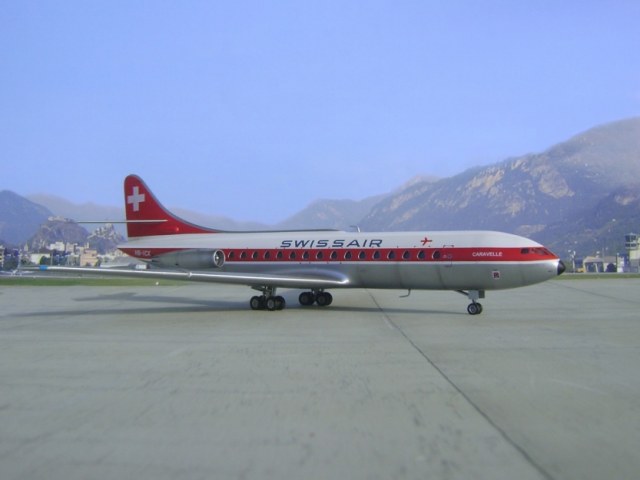 Modell HB-ICX Caravelle SE 210 'Chur' der Swissair