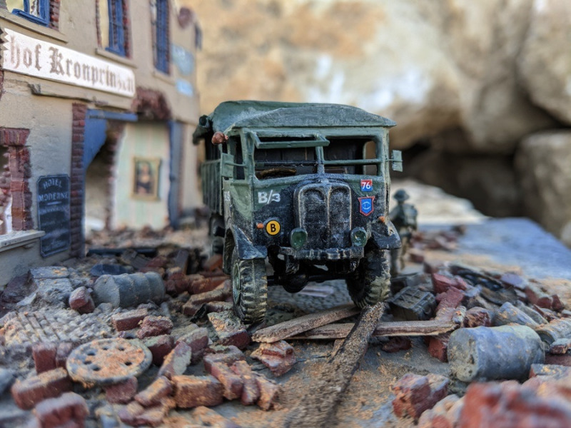 Die Grundplatte des Dioramas stammt aus dem Resinbausatz von BlackDog