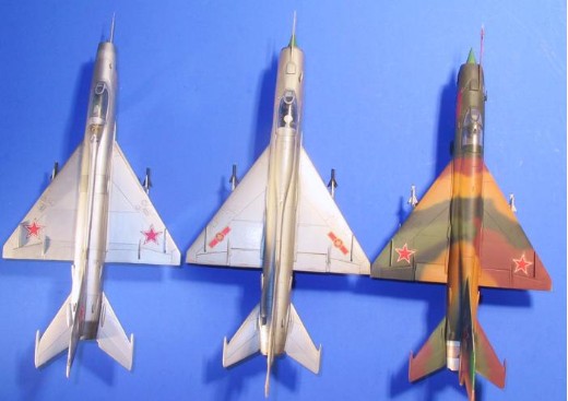 MiG-21, Versionen und Bausätze in 1:72