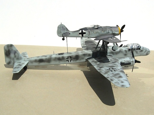 Junkers Ju 88 H-4 Führungsmaschine und Fw 190 A-8