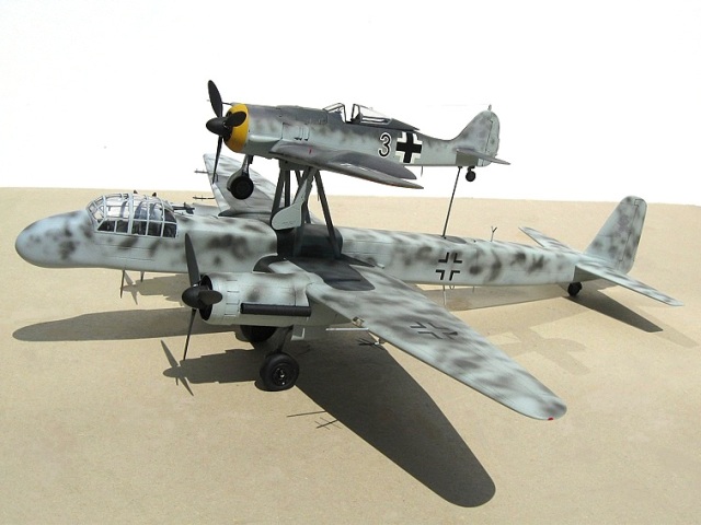 Junkers Ju 88 H-4 Führungsmaschine und Fw 190 A-8