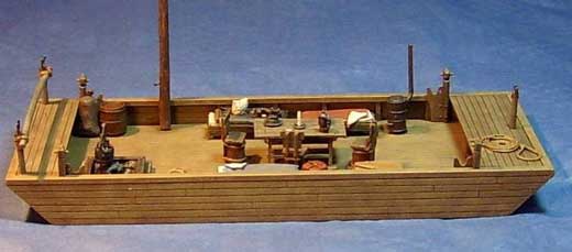 Flußbootdiorama