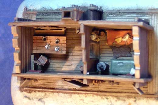 Flußbootdiorama