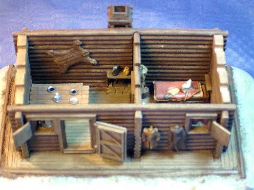 Flußbootdiorama