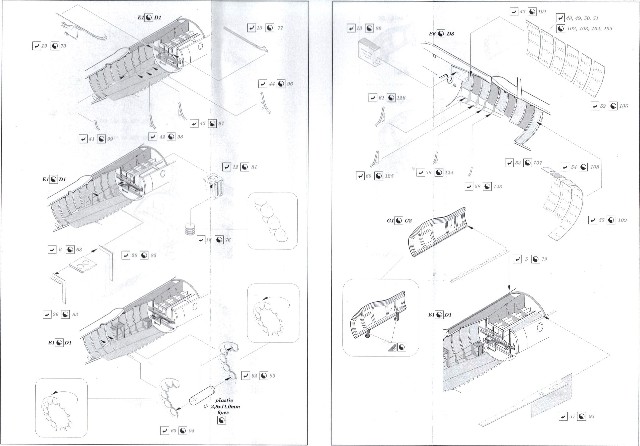 Eduard Ätzteile - P-61A undercarriage