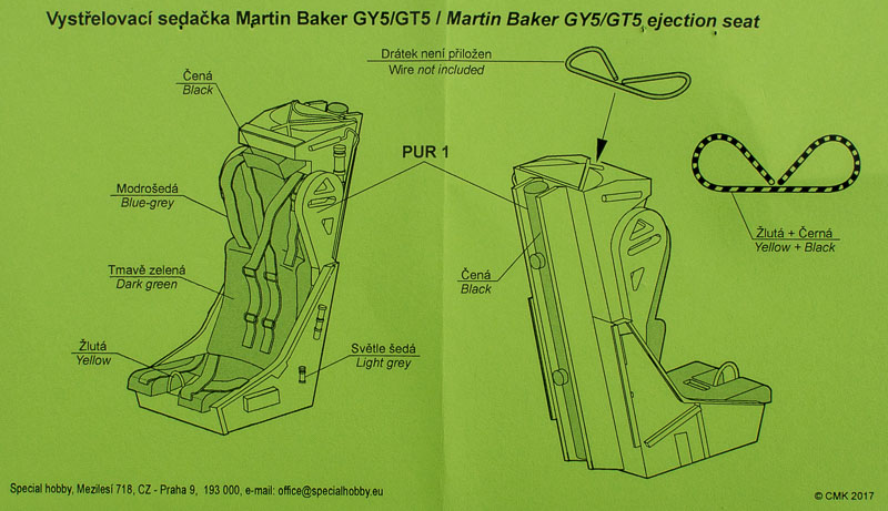 CMK - RF-84F Thunderflash Martin Baker GY5/ GT5 Seat