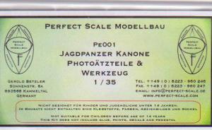 : Jagdpanzer Kanone Photoätzteile und Werkzeug