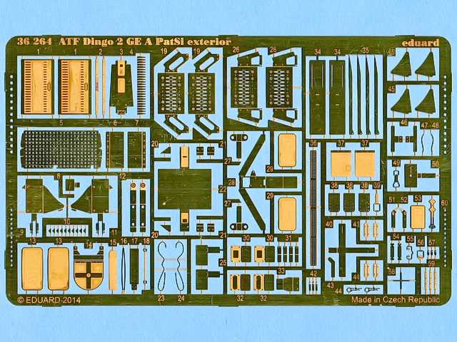 Auf einen Blick - die Platine mit den Teilen für das EXTERIOR 