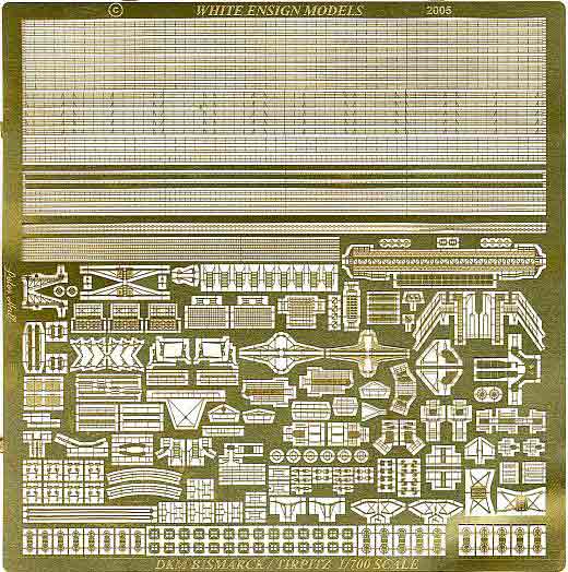 White Ensign Models - Fotoätzteilesatz für Bismarck + Tirpitz