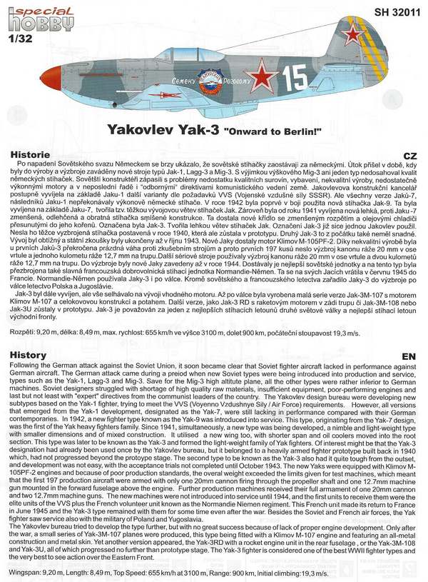 Yakovlev Yak-3 "Onward to Berlin"