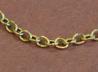 Fine brass chain with rounded links